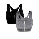 kit 2 Sutiã Esportivo com Zíper Frontal Ajustável