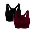 kit 2 Sutiã Esportivo com Zíper Frontal Ajustável