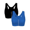 kit 2 Sutiã Esportivo com Zíper Frontal Ajustável