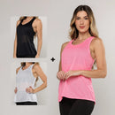 Kit 3 Regatas Lisas Dry Costas Nadador