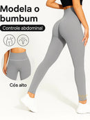 Calça Legging Feminina Canelada Premium Sem Costura