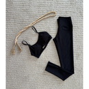 Conjunto Fitness Feminino Micro Canelado – Top + Calça Legging