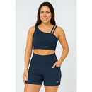 Conjunto Fitness Carol Top + Short Com Bolso Feminino Academia