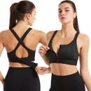 Sutiã Top academia top alto impacto Ajustável Com Zíper Frontal sutiã superior de fitness para ioga