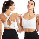 Sutiã Top academia top alto impacto Ajustável Com Zíper Frontal sutiã superior de fitness para ioga